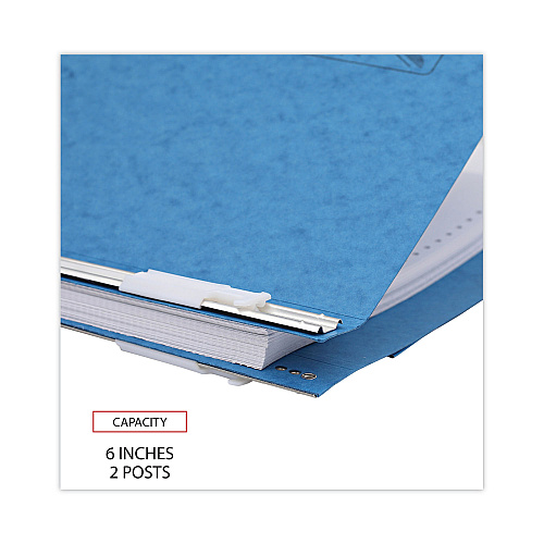 Universal Pressboard Hanging Binder, 2 Posts, 6" Capacity, 9.5 x 11, Light Blue (UNV15431)