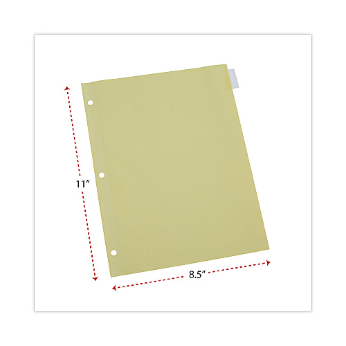 Universal Insertable Tab Index, 8-Tab, 11 x 8.5, Buff, Clear Tabs, 24 Sets (UNV20841)