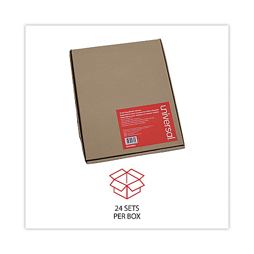 Universal Deluxe Extended Insertable Tab Indexes, 8-Tab, 11 x 8.5, Buff, Clear Tabs, 24 Sets (UNV20891)