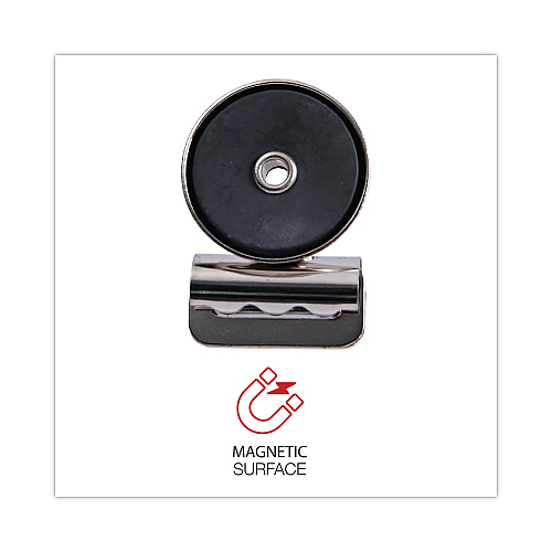 Universal Bulldog Magnetic Clips, Small, Nickel, 18/Pack (UNV31260)