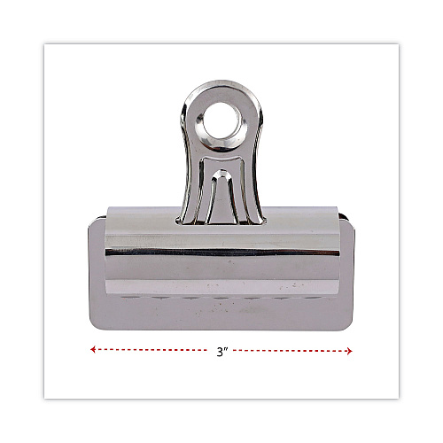 Universal Bulldog Clips, Jumbo, Nickel, 12/Pack (UNV31266)