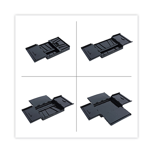 Universal Collapsible Crate, Letter/Legal Files, 17.25" x 14.25" x 10.5", Black/Gray, 2/Pack (UNV40010)