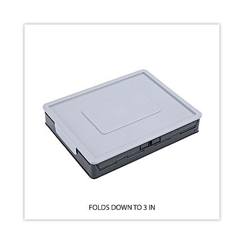 Universal Collapsible Crate, Letter/Legal Files, 17.25" x 14.25" x 10.5", Black/Gray, 2/Pack (UNV40010)