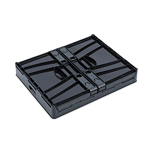 Universal Collapsible Crate, Letter/Legal Files, 17.25" x 14.25" x 10.5", Black/Gray, 2/Pack (UNV40010)
