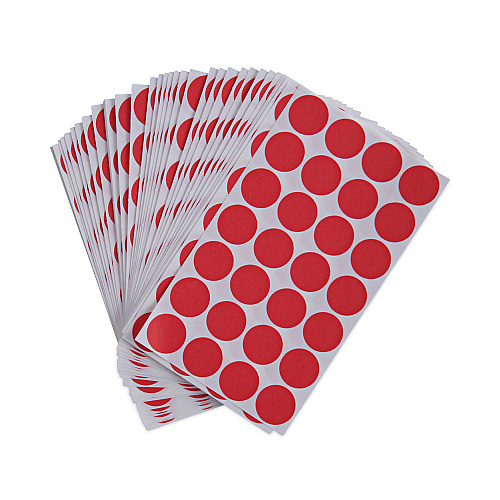 Universal Self-Adhesive Removable Color-Coding Labels, 0.75" dia, Red, 28/Sheet, 36 Sheets/Pack (UNV40103)