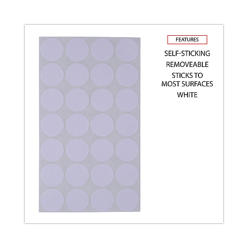Universal Self-Adhesive Removable Color-Coding Labels, 0.75" dia, White, 28/Sheet, 36 Sheets/Pack (UNV40108)