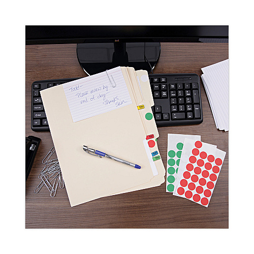 Universal Self-Adhesive Removable Color-Coding Labels, 0.75" dia, White, 28/Sheet, 36 Sheets/Pack (UNV40108)