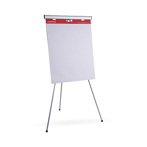 Universal Renewable Resource Sugarcane Based Easel Pads, Presentation Format (1" Rule), 27 x 34, White, 50 Sheets, 2/Carton (UNV45602)
