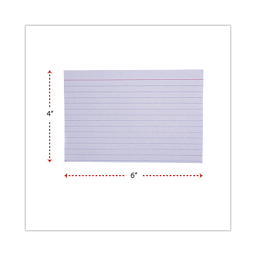 Universal Ruled Index Cards, 4 x 6, White, 100/Pack (UNV47230)