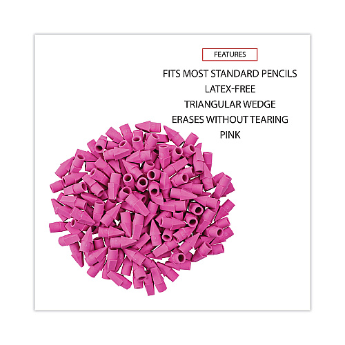 Universal Pencil Cap Erasers, For Pencil Marks, Pink, 150/Pack (UNV55150)