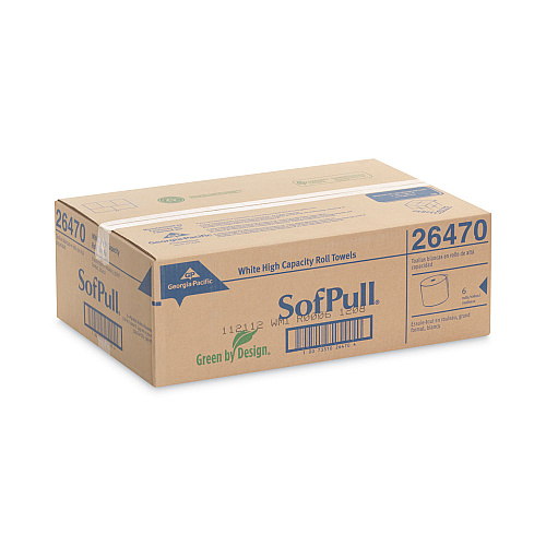 Georgia Pacific Professional Hardwound Roll Paper Towel, Nonperforated, 1-Ply, 7.87" x 1,000 ft, White, 6 Rolls/Carton (26470)
