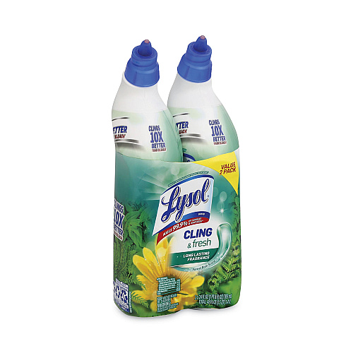 Lysol&reg; Cling and Fresh Toilet Bowl Cleaner, Forest Rain Scent, 24 oz, 2/Pack (98015PK)