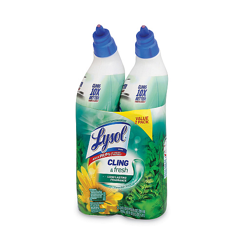 Lysol&reg; Cling and Fresh Toilet Bowl Cleaner, Forest Rain Scent, 24 oz, 2/Pack (98015PK)