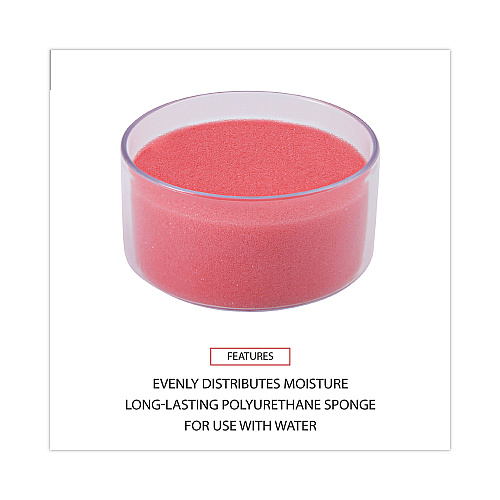 Universal Sponge Cup Moistener, 3" Diameter, Clear (UNV56503)