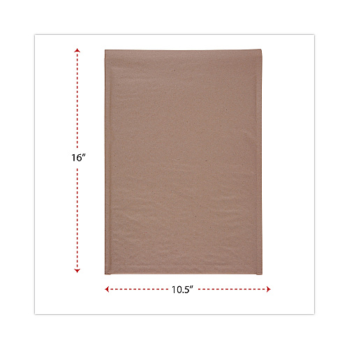 Universal Natural Self-Seal Cushioned Mailer, #5, Barrier Bubble Air Cell Cushion, Self-Adhesive Closure, 10.5 x 16, Kraft, 80/Carton (UNV62264)