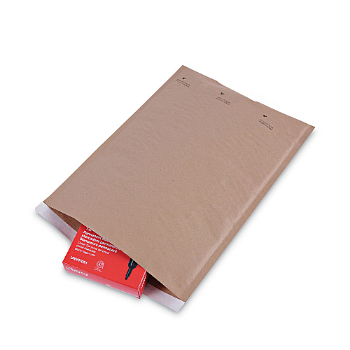 Universal Natural Self-Seal Cushioned Mailer, #5, Barrier Bubble Air Cell Cushion, Self-Adhesive Closure, 10.5 x 16, Kraft, 80/Carton (UNV62264)