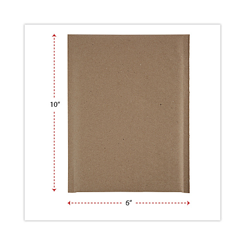 Universal Natural Self-Seal Cushioned Mailer, #0, Barrier Bubble Air Cell Cushion, Self-Adhesive Closure, 6 x 10, Kraft, 200/Carton (UNV62425)