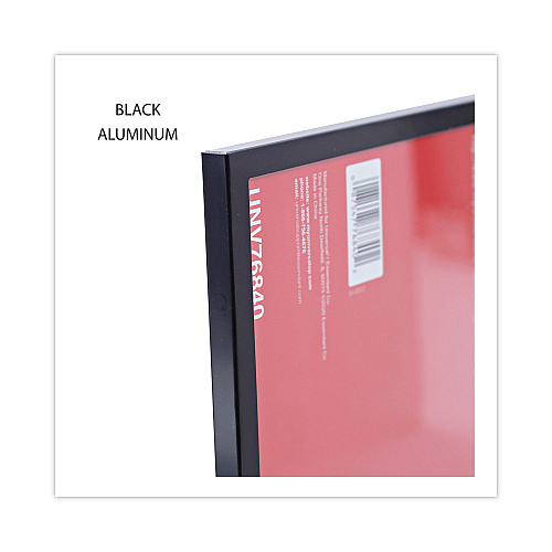 Universal Metal Photo Frame, Aluminum, 8.5 x 11, Black (UNV76840)