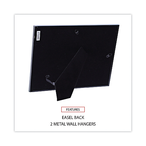 Universal Metal Photo Frame, Aluminum, 8.5 x 11, Black (UNV76840)