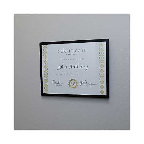 Universal Metal Photo Frame, Aluminum, 8.5 x 11, Black (UNV76840)