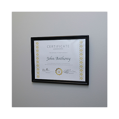 Universal All Purpose Document Frame, 8.5 x 11 Insert, Black, 3/Pack (UNV76848)