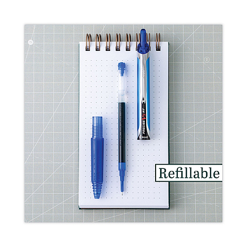 Pilot Precise V5RT Roller Ball Pen, Retractable, Extra-Fine 0.5 mm, Blue Ink, Blue Barrel (26063)