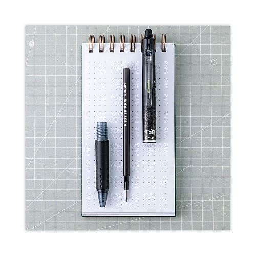 Refill for Pilot FriXion Erasable, FriXion Ball, FriXion Clicker and FriXion LX Gel Ink Pens, Fine Tip, Black Ink, 3/Pack (77330)