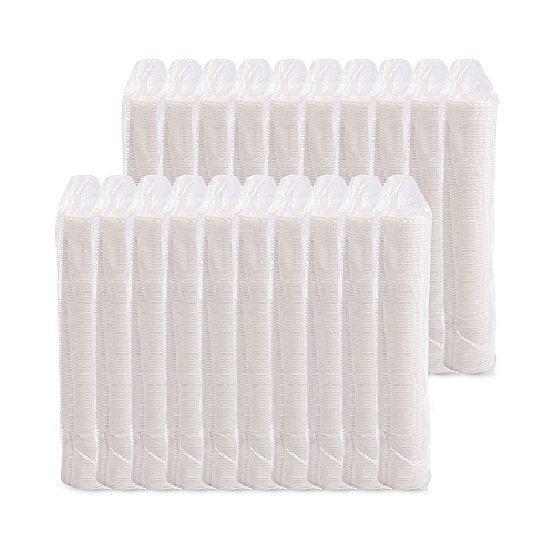 SOLO Lift Back and Lock Tab Cup Lids for Foam Cups, Fits 8 oz Cups, White, 2,000/Carton (DLX8R)