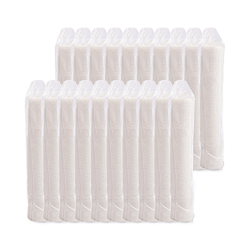 SOLO Lift Back and Lock Tab Cup Lids for Foam Cups, Fits 8 oz Trophy Cups, White, 100/Pack (DLX8RPK)
