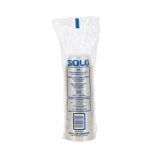 SoloServe Dome Cup Lids, Fits 5 oz to 8 oz Containers, Clear, 50/Pack 20 Packs/Carton (SDL58)