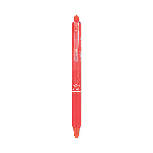 Pilot FriXion Clicker Erasable Gel Pen, Retractable, Fine 0.7 mm, Red Ink, Red Barrel (31452)