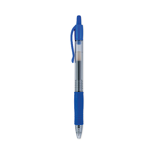 Pilot G2 Premium Gel Pen Convenience Pack, Retractable, Extra-Fine 0.38 mm, Blue Ink, Smoke/Blue Barrel, Dozen (31278)