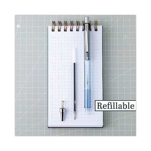 Pilot Better Ballpoint Pen, Retractable, Fine 0.7 mm, Blue Ink, Translucent Blue Barrel, Dozen (30001)