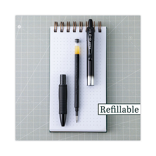 Refill for Pilot B2P, Dr Grip, G2, G6, MR Metropolitan, Precise BeGreen and Q7 Gel Pens, Fine Tip, Blue Ink, 2/Pack (77241)
