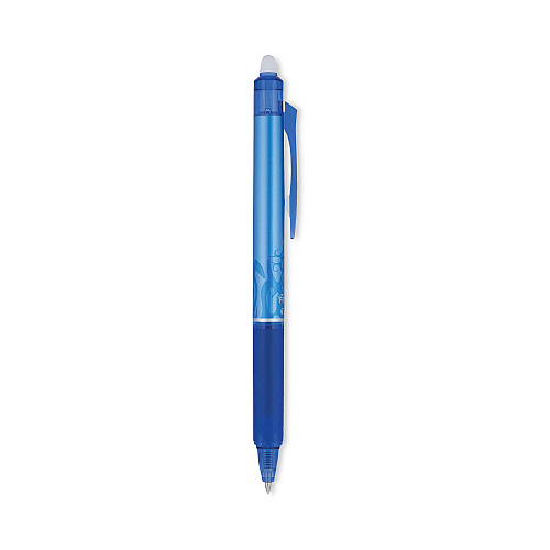 Pilot FriXion Clicker Erasable Gel Pen, Retractable, Extra-Fine 0.5 mm, Blue Ink, Blue Barrel, Dozen (32521)