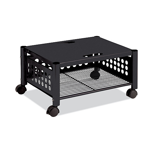 Vertiflex Underdesk Machine Stand, Metal, 2 Shelves, 90 lb Capacity, 21.5" x 17.88" x 11.5", Black (VF52009)