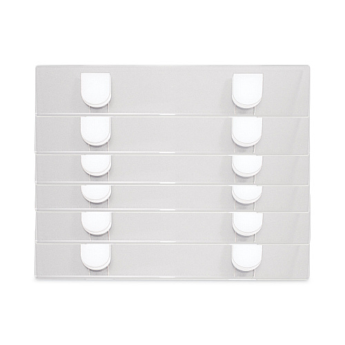 Advantus Panel Wall Sign Name Holder, Acrylic, 9 x 2, 6/Pack, Clear (75329)