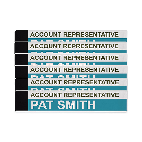 Advantus Panel Wall Sign Name Holder, Acrylic, 9 x 2, 6/Pack, Clear (75329)
