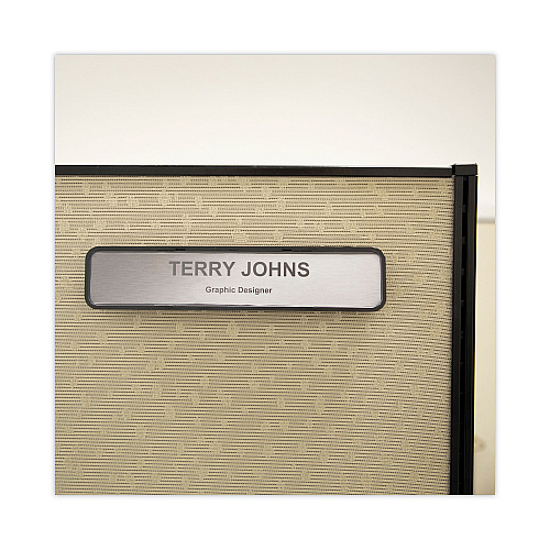 Advantus Panel Wall Sign Name Holder, Acrylic, 9 x 2, 6/Pack, Clear (75329)