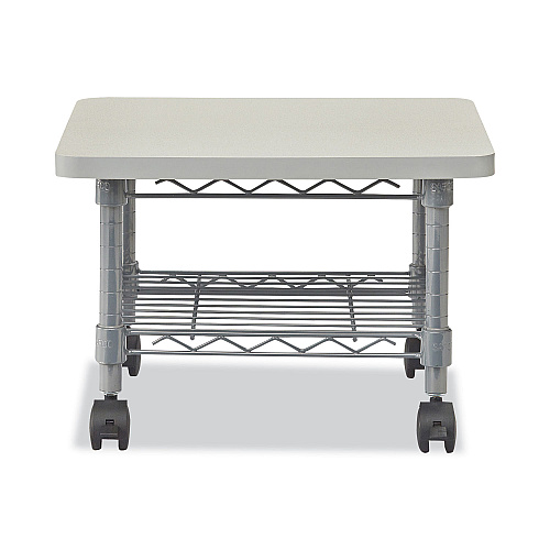 Safco Underdesk Printer/Fax Stand, Engineered Wood, 2 Shelves, 19" x 16" x 13.5", Gray (5206GR)