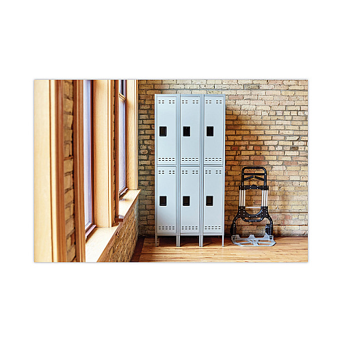 Safco Double-Tier, Three-Column Locker, 36w x 18d x 78h, Two-Tone Gray (5526GR)