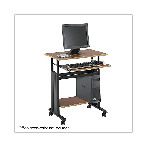 Safco Muv 28" Adjustable-Height Desk, 29.5" x 22" x 29" to 34", Cherry/Black (1925CY)