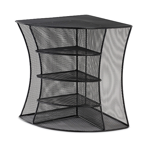Safco Onyx Mesh Corner Organizer, Six Sections, 15 x 11 x 13, Black (3261BL)