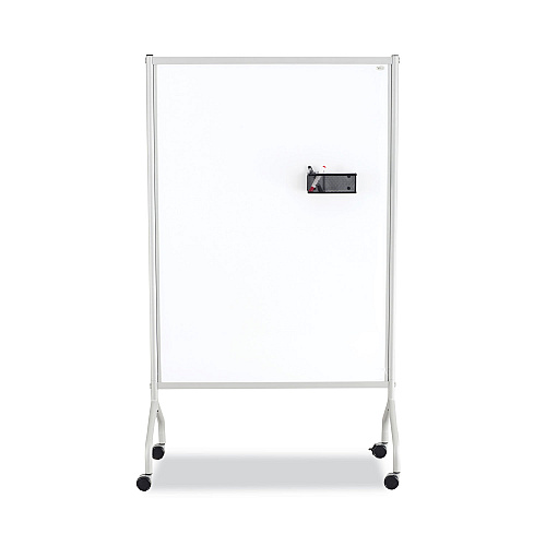 Safco Rumba Full Panel Whiteboard Collaboration Screen, 36w x 16d x 54h, White/Gray (2014WBS)