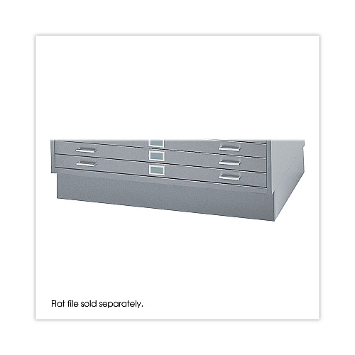 Base for Safco Steel Five-Drawer 50" x 38" Stackable Flat Files, 53.5" x 38.75" x 6", Gray (4999GRR)