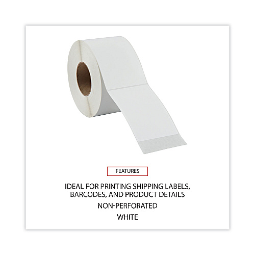 Universal Thermal Transfer Blank Shipping Labels, Label Printers, 4 x 6, White, 1,000/Roll, 4 Rolls/Carton (UNV598342)