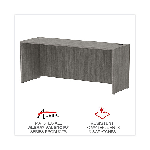 Alera Valencia Series Credenza Shell, 70.88w x 23.63d x 29.5h, Gray (ALEVA257224GY)