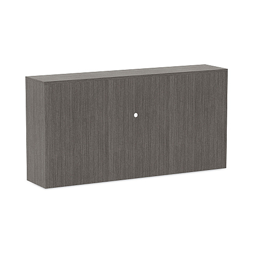 Alera Valencia Series Hutch with Doors, 4 Compartments, 70.63w x 15d x 35.38h, Gray (ALEVA287215GY)