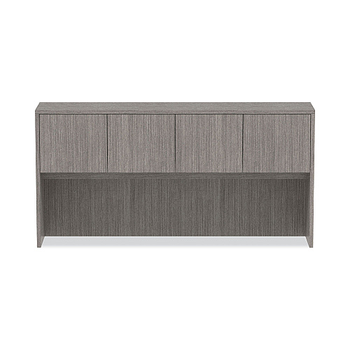 Alera Valencia Series Hutch with Doors, 4 Compartments, 70.63w x 15d x 35.38h, Gray (ALEVA287215GY)