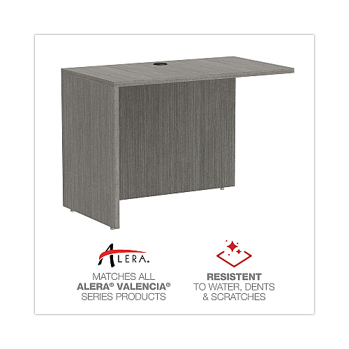 Alera Valencia Series Reversible Return/Bridge Shell, 42w x 23.63d x 29.5h, Gray (ALEVA354224GY)